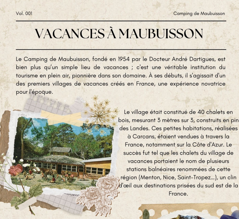 Histoire du camping de Maubuisson